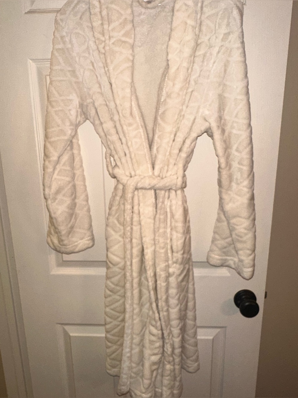 Plush Shawl-Collar Bath Robe With Pockets in Creamy Softness